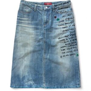 Miss Sixty y2k Embroidered Midi Skirt